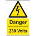 Danger 230 Volts- Sav (400 X 600 Mm) 422942