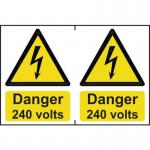 Danger 240 Voltssapp (150 X 200 Mm) Pack of 2 422946