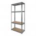 RB BOSS Galvanised botless shelving with MDF shelves - 175kg per shelf 422952