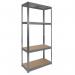 RB BOSS Galvanised botless shelving with MDF shelves - 175kg per shelf 422952