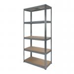 RB BOSS Galvanised botless shelving with MDF shelves - 250kg per shelf 422953