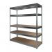 RB BOSS Galvanised botless shelving with MDF shelves - 250kg per shelf 422955