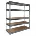 RB BOSS Galvanised botless shelving with MDF shelves - 250kg per shelf 422955