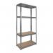 RB BOSS Galvanised botless shelving with MDF shelves - 300kg per shelf 422956