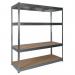 RB BOSS Galvanised botless shelving with MDF shelves - 300kg per shelf 422957