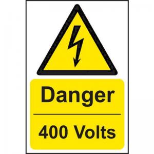 Danger 400 Volts - 1.2mm Recyclable Pp 200 X 300mm 422965