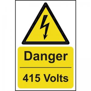 Danger 415 Volts - 1.2mm Recyclable Pp 400 X 600mm 422978