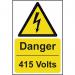Danger 415 Volts- Sav (400 X 600 Mm) 422982