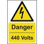 Danger 440 Volts- 1.2 mm Recyclable Pp (200 X 300 Mm) 422987