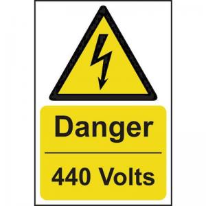 Danger 440 Volts - 1.2mm Recyclable Pp 200 X 300mm 422987