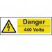 Danger 440 Volts- 1.2 mm Recyclable Pp (600 X 200 Mm) 422990