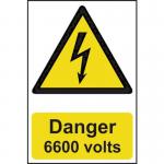 Danger 6600 Volts- Sapp (200 X 300 Mm) 422995