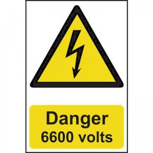 Danger 6600 Volts - Sapp 200 X 300mm 422995