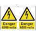 Danger 6600 Volts- Sapp (300 X 200 Mm) 422997
