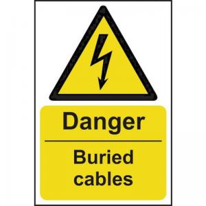 Danger Buried Cables - 1.2mm Recyclable Pp 400 X 600mm 423000