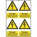 Danger Disconnect Electrical Supplybefore Working on This Equipment - Sapp (100 X 150 Mm) Pack of 4 423006