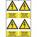 Danger Electric Shockrisk - Sapp (100 X 150 Mm) Pack of 4 423017