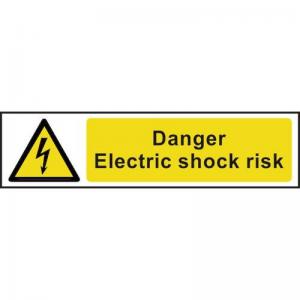 Danger Electric Shock Risk - Sapp 200 X 50mm 423018