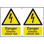 Danger Electric Shockrisk - Sapp (150 X 200 Mm) Pack of 2 423019