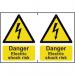 Danger Electric Shockrisk - Sapp (150 X 200 Mm) Pack of 2 423019