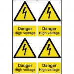 Danger High Voltagesapp (100 X 150 Mm) Pack of 4 423025