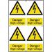 Danger High Voltagesapp (100 X 150 Mm) Pack of 4 423025