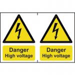 Danger High Voltagesapp (150 X 200 Mm) Pack 2 423027