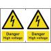 Danger High Voltagesapp (150 X 200 Mm) Pack 2 423027