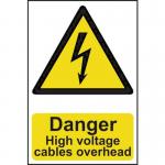 Danger High Voltage Cablesoverhead - 1.2 mm Recyclable Pp (200 X 300 Mm) 423034