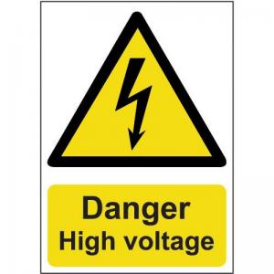 Danger High Voltage 1.2mm Recyclable Pp 297mm X 420mm 423035