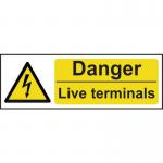 Danger Live Terminals- 1.2 mm Recyclable Pp (600 X 200 Mm) 423044