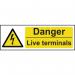 Danger Live Terminals- 1.2 mm Recyclable Pp (600 X 200 Mm) 423044