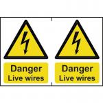 Danger Live Wiressapp (150 X 200 Mm) Pack of 2 423048