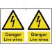 Danger Live Wiressapp (150 X 200 Mm) Pack of 2 423048