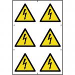 Electrical Hazardsymbols - Sapp (100 X 100 Mm) Pack of 6 423074