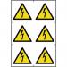 Electrical Hazardsymbols - Sapp (100 X 100 Mm) Pack of 6 423074