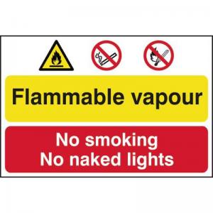 Flammable Vapour No Smoking Or Naked Lights - Pp 600 X 400mm 423079