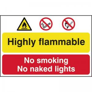 Highly Flammable No Smoking Or Naked Lights - Pp 600 X 400mm 423081