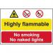 Highly Flammable No Smokingor Naked Lights - Pp (600 X 400 Mm) 423081