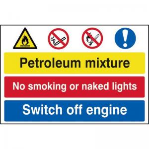 Petroleum Mixture No Smoking Switch Off Engine - Pp 600 X 400mm 423085