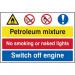 Petroleum Mixture No Smoking Switch Off Engine - Pp (600 X 400 Mm) 423085