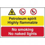 Petroleum Spirit No Smokingor Naked Lights - Pp (600 X 400 Mm) 423088