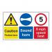 Caution Pedestrians Sound Horn 5 Mph Speed Limit 1.2 mm Recyclable Pp (500 mm X 300 Mm) 423092