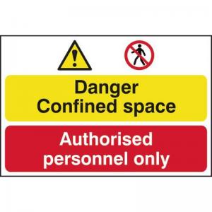 Danger Confined Space Authorised Personnel Only - Pp 600 X 400mm