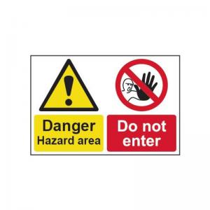 Danger Hazard Area Do Not Enter 1.2mm Recyclable Pp 450 X 300mm 423097