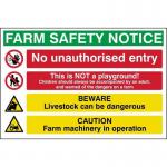 Farm Safety Notice- 1.2 mm Recyclable Pp (400 X 600 Mm) 423102