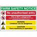 Farm Safety Notice- 1.2 mm Recyclable Pp (400 X 600 Mm) 423102