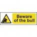Beware of The Bull- 1.2 mm Recyclable Pp (300 X 100 Mm) 423110