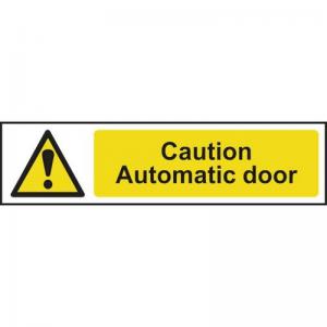 Caution Automatic Door - Sapp 200 X 50mm 423123