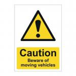 Caution Beware of Movingvehicles - 1.2 mm Recyclable Pp (297 X 420 Mm) 423124